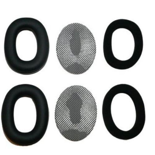 Swatcom ear cushion hygiene kit AK6501 for Swatcom camera headsets SKU AK6501 — Angled view of ear cushion kit for Swatcom camera headset showing item depth